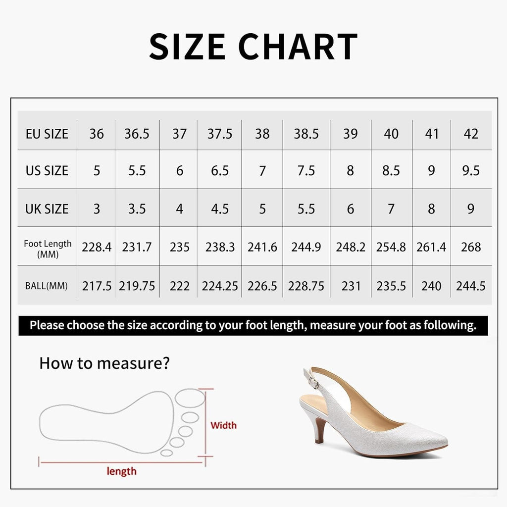 Greatonu Pointed Toe Sandals Slingback Kitten Heels Pointed Toe Pumps Ladies Shoes Heels Dressy Work Date Wedding Party