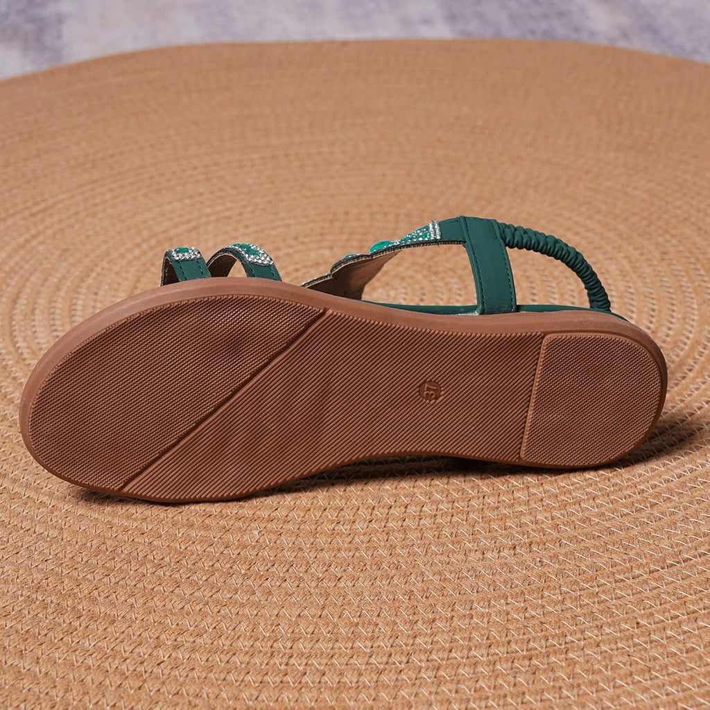 Generisch Wedge Heel Shoes Women Slingback Sandals with Elastic Ankle Strap Casual Bohemian Beach Shoes Women Shoes Wedge Heel Black